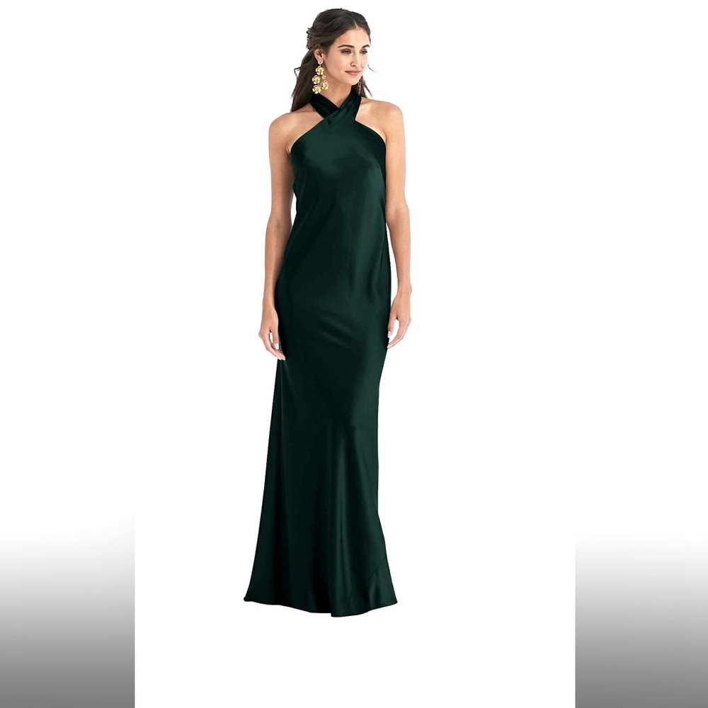 Lovely brand dress, evergreen color. Never worn, tags still attached.
